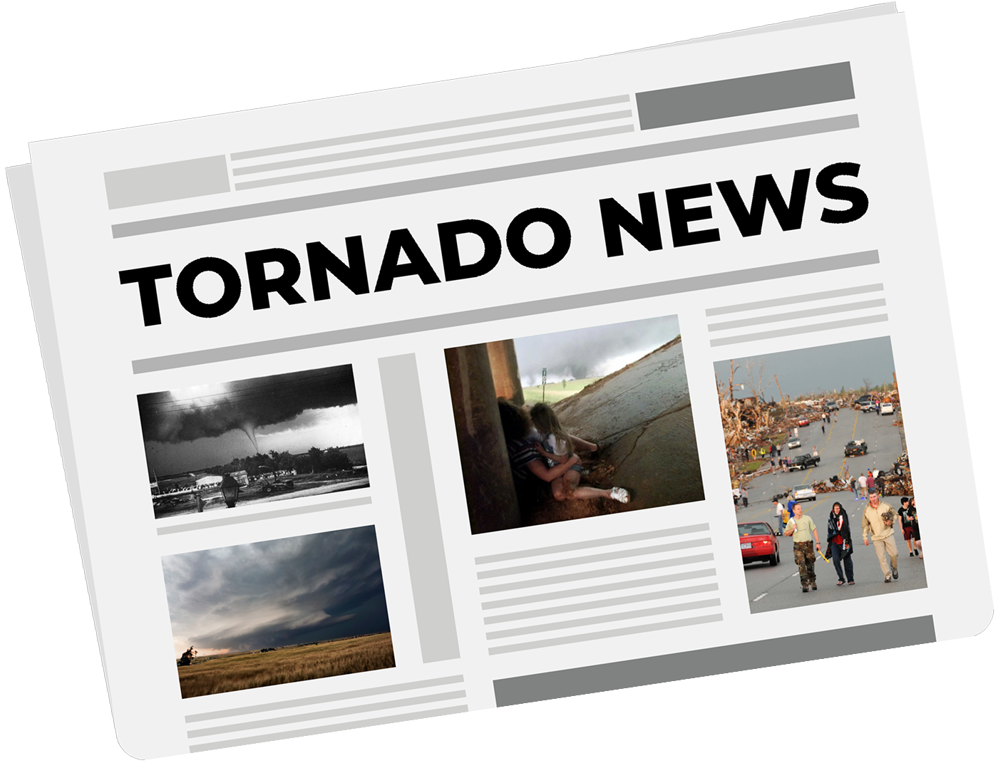 Tornado News krantenartikel